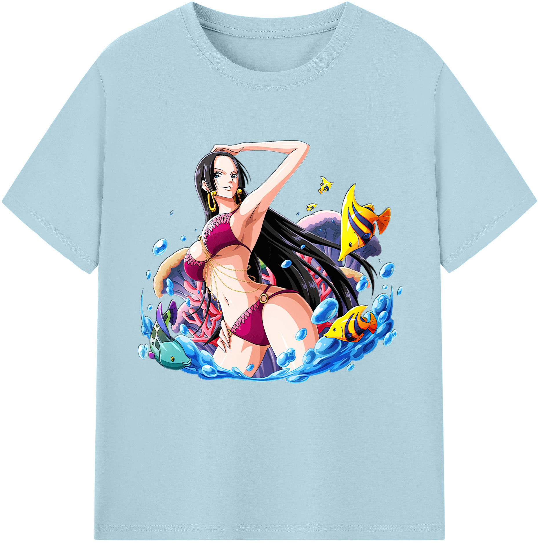 ワンピース ボア・ハンコック ONE PIECE Boa·Hancock 綿100％半袖Tシャツ（フロントプリント）